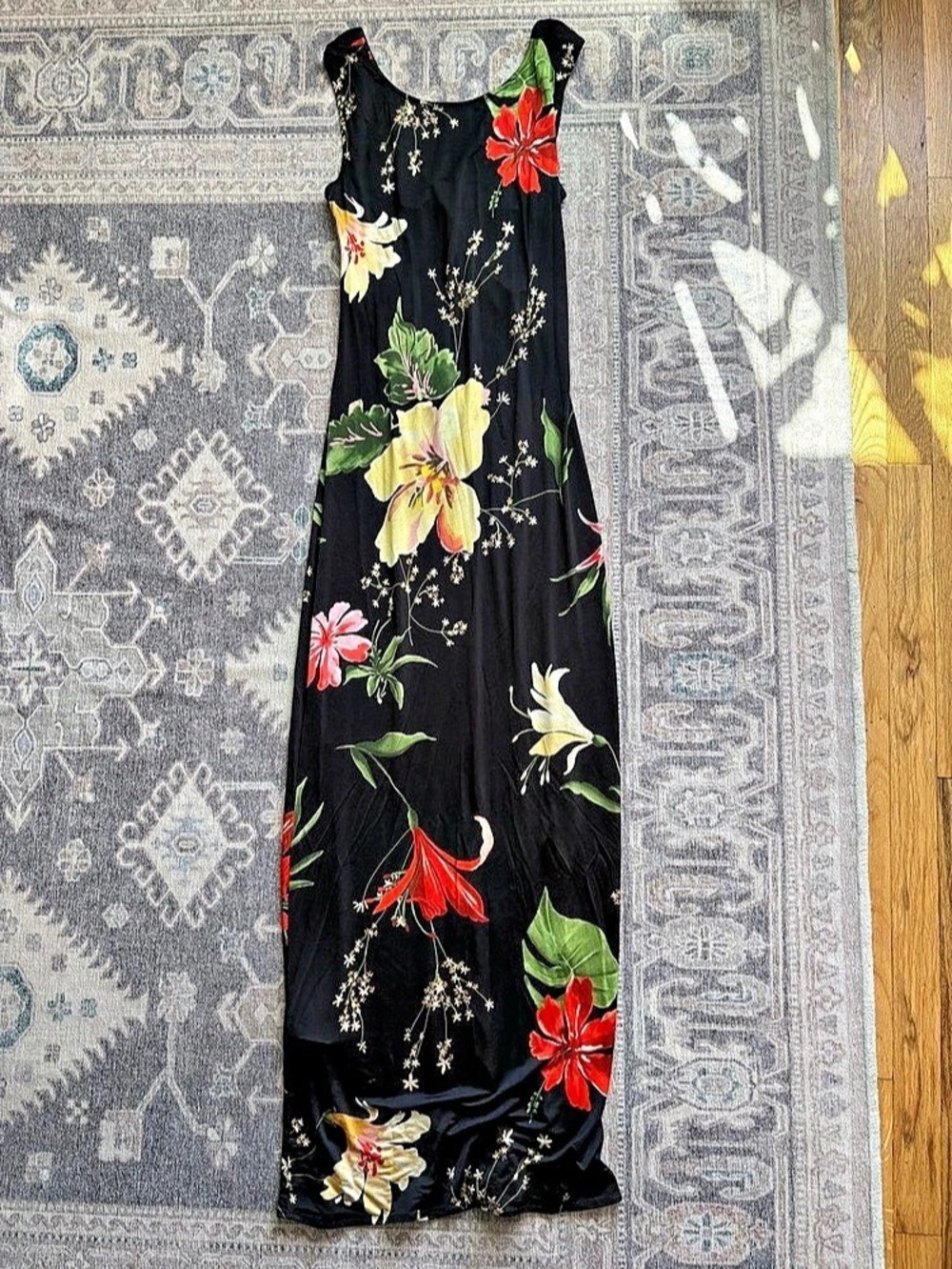 Rouge Paris Floral Mini Dress Black Size Small Like New
